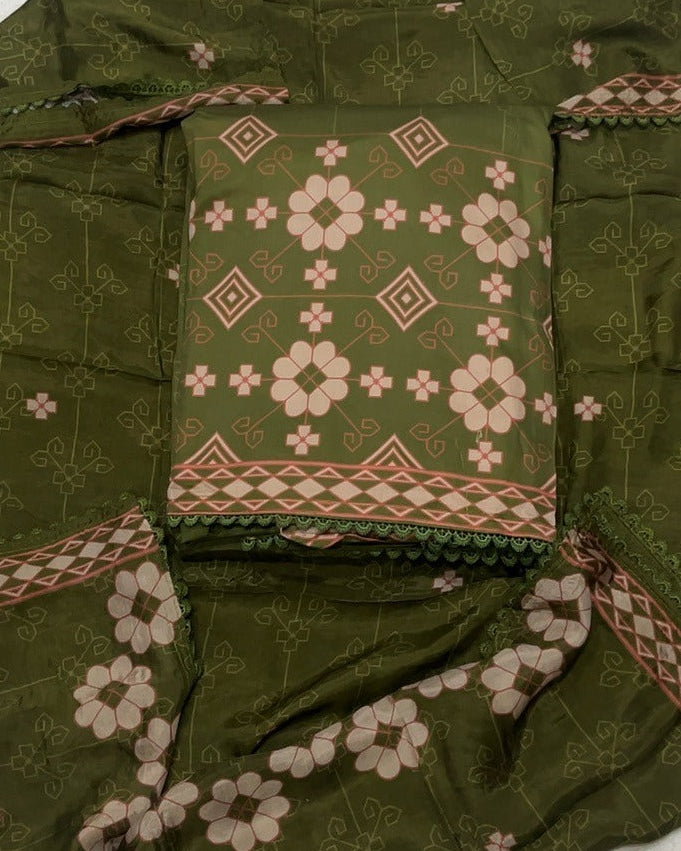 Cotton Silk Embroidery Suit Set