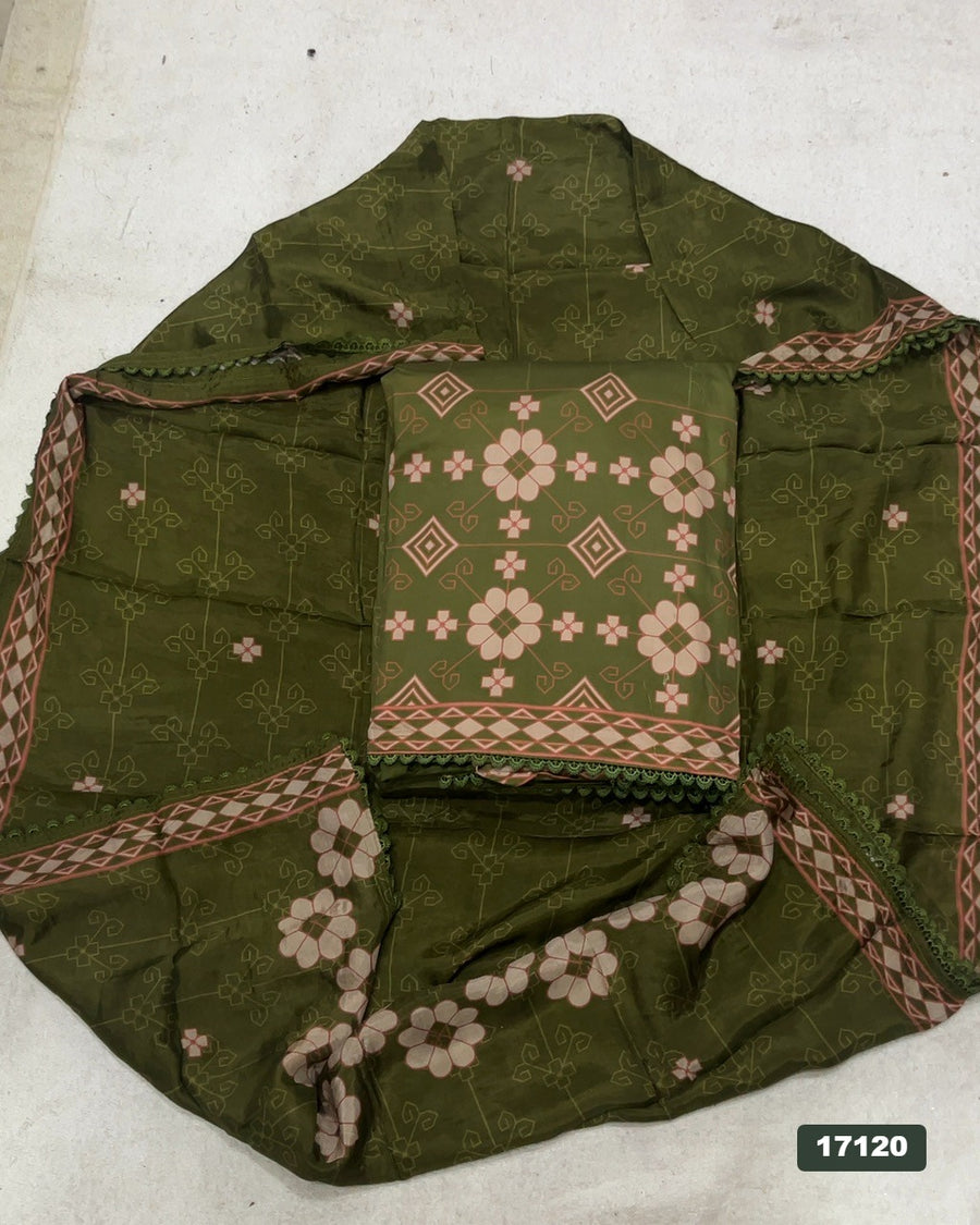 Cotton Silk Embroidery Suit Set