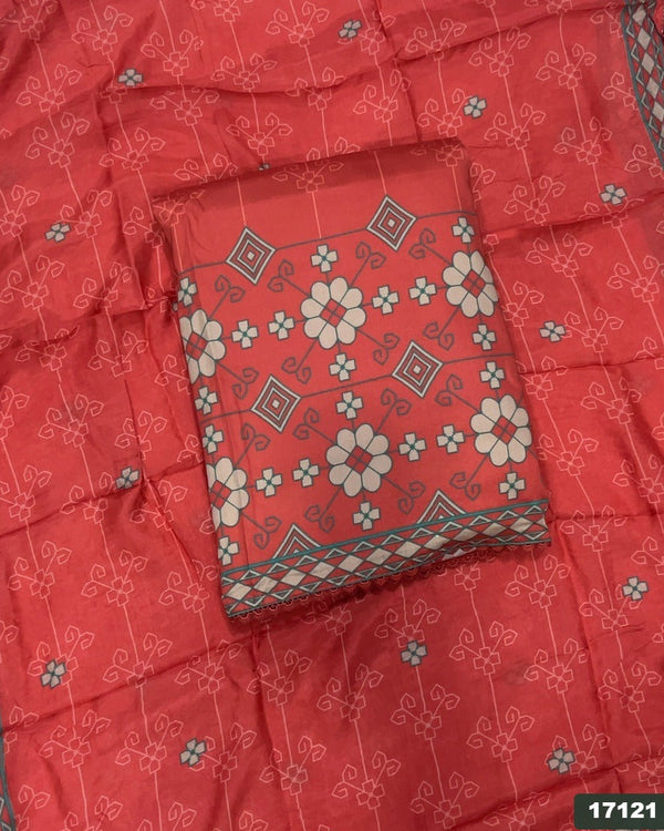 Cotton Silk Embroidery Suit Set