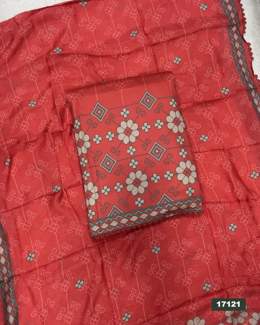 Cotton Silk Embroidery Suit Set