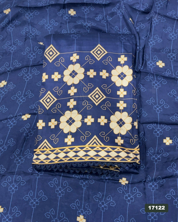 Cotton Silk Embroidery Suit Set