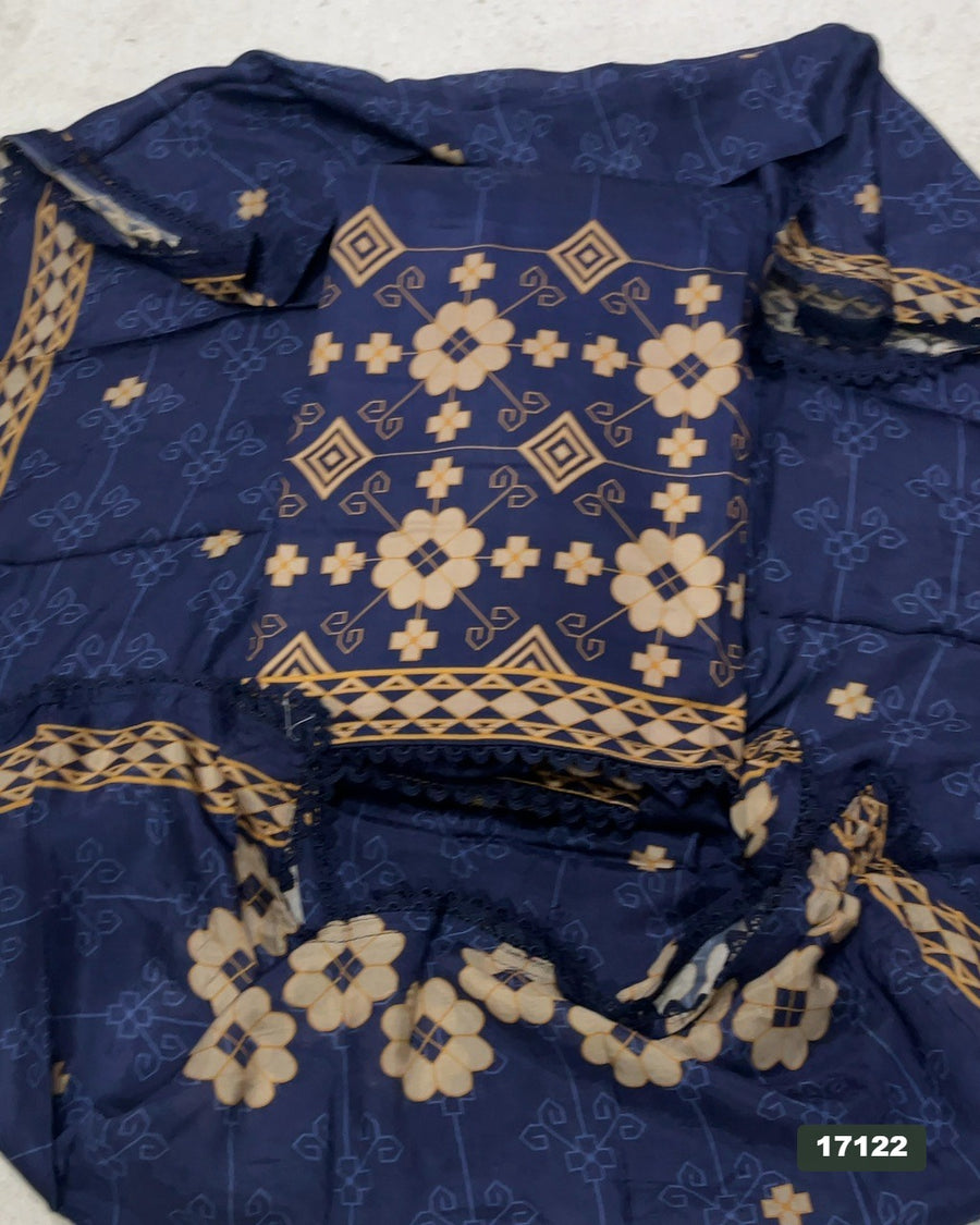 Cotton Silk Embroidery Suit Set