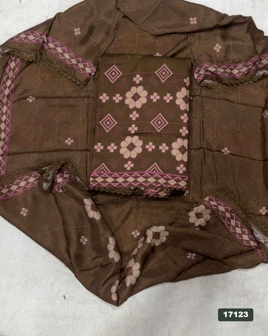 Cotton Silk Embroidery Suit Set