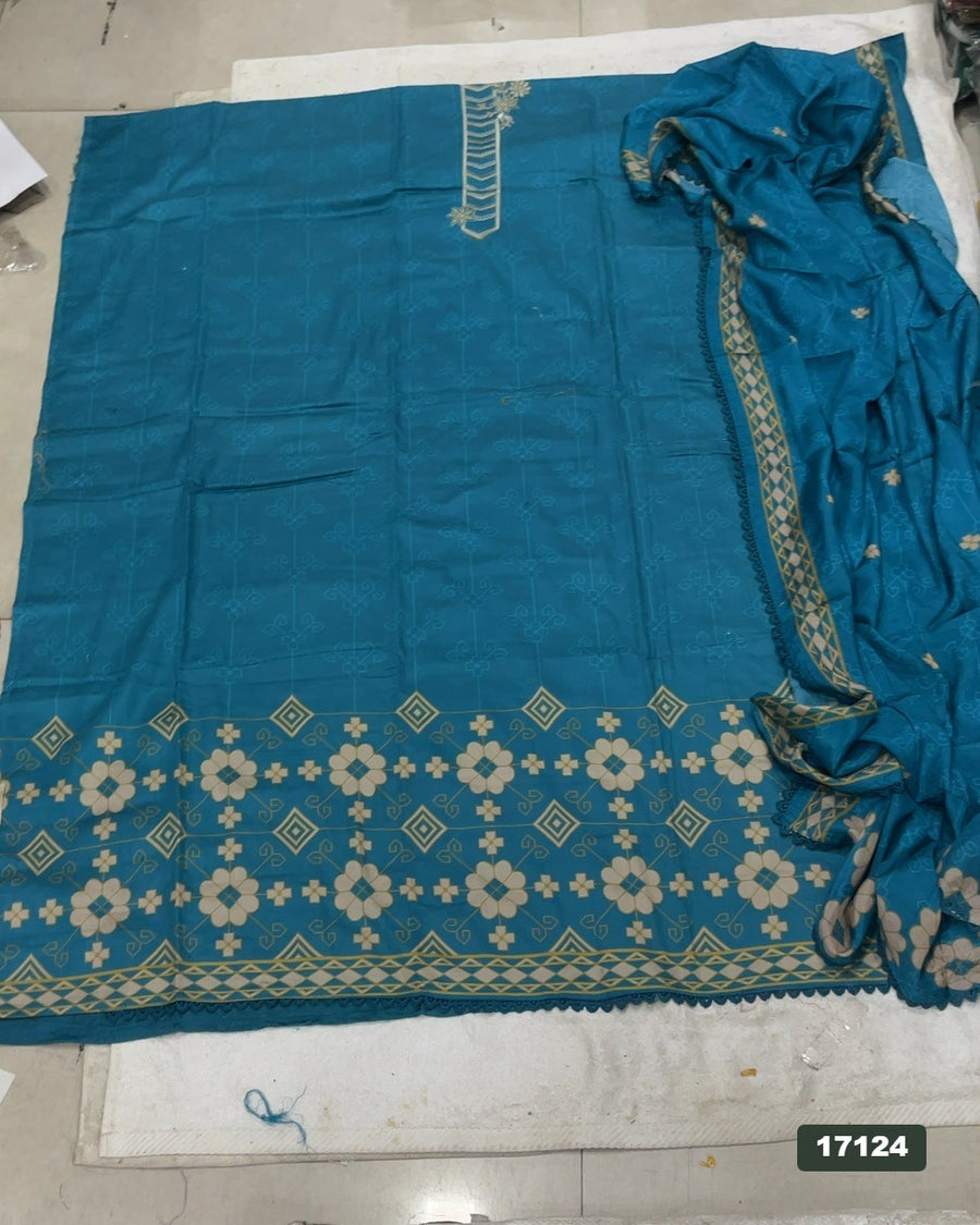 Cotton Silk Embroidery Suit Set
