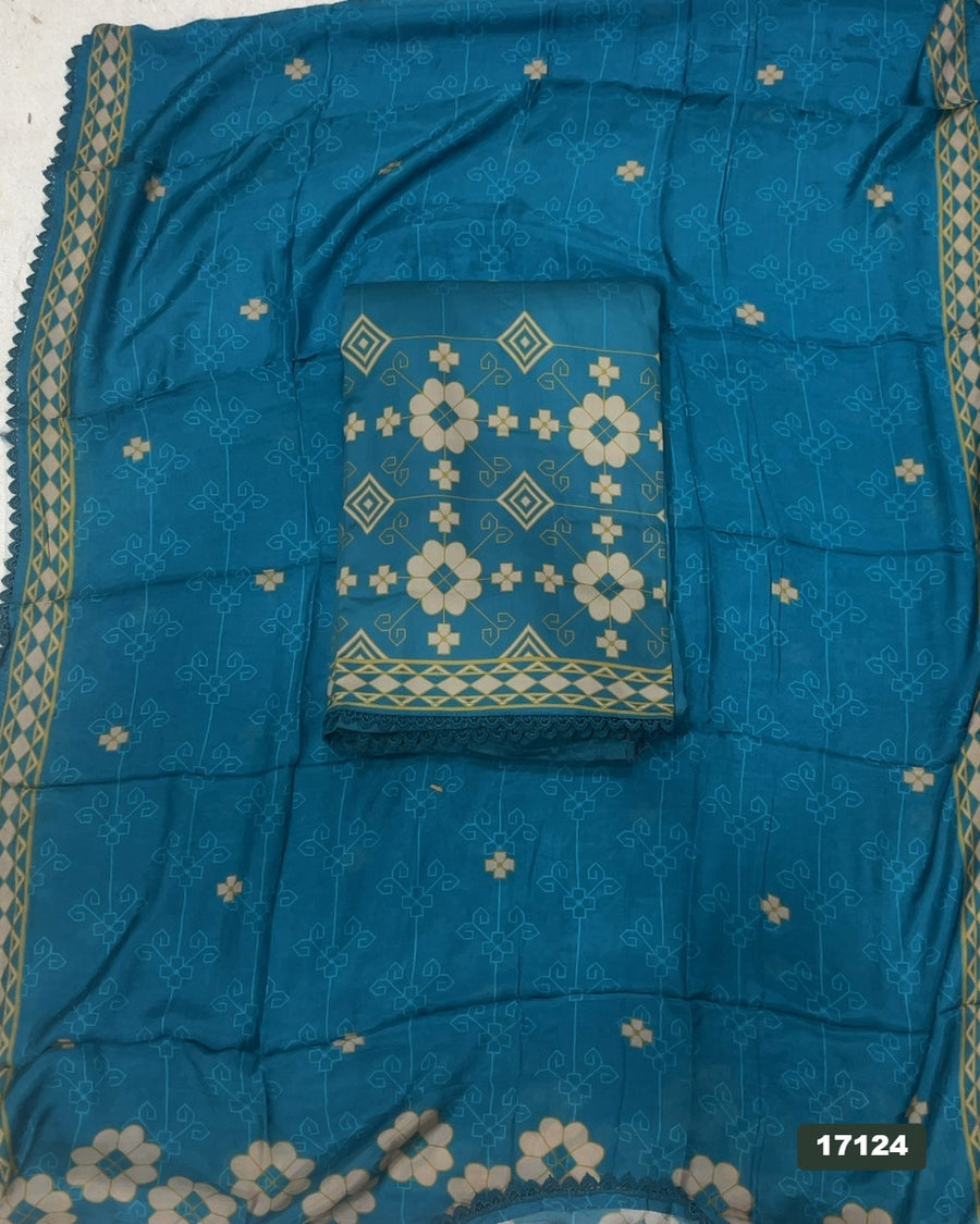 Cotton Silk Embroidery Suit Set