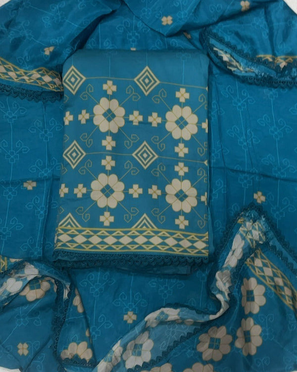 Cotton Silk Embroidery Suit Set