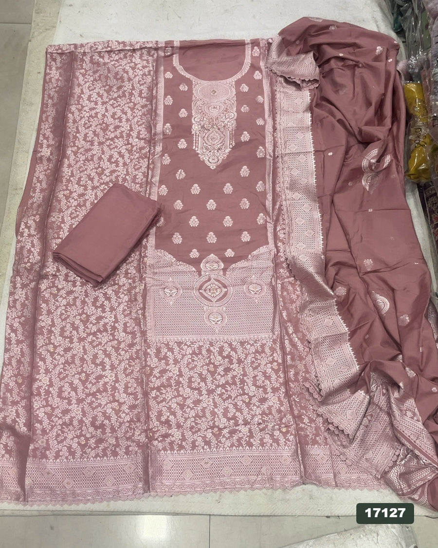 Banarsi Silk Embroidery Suit Set