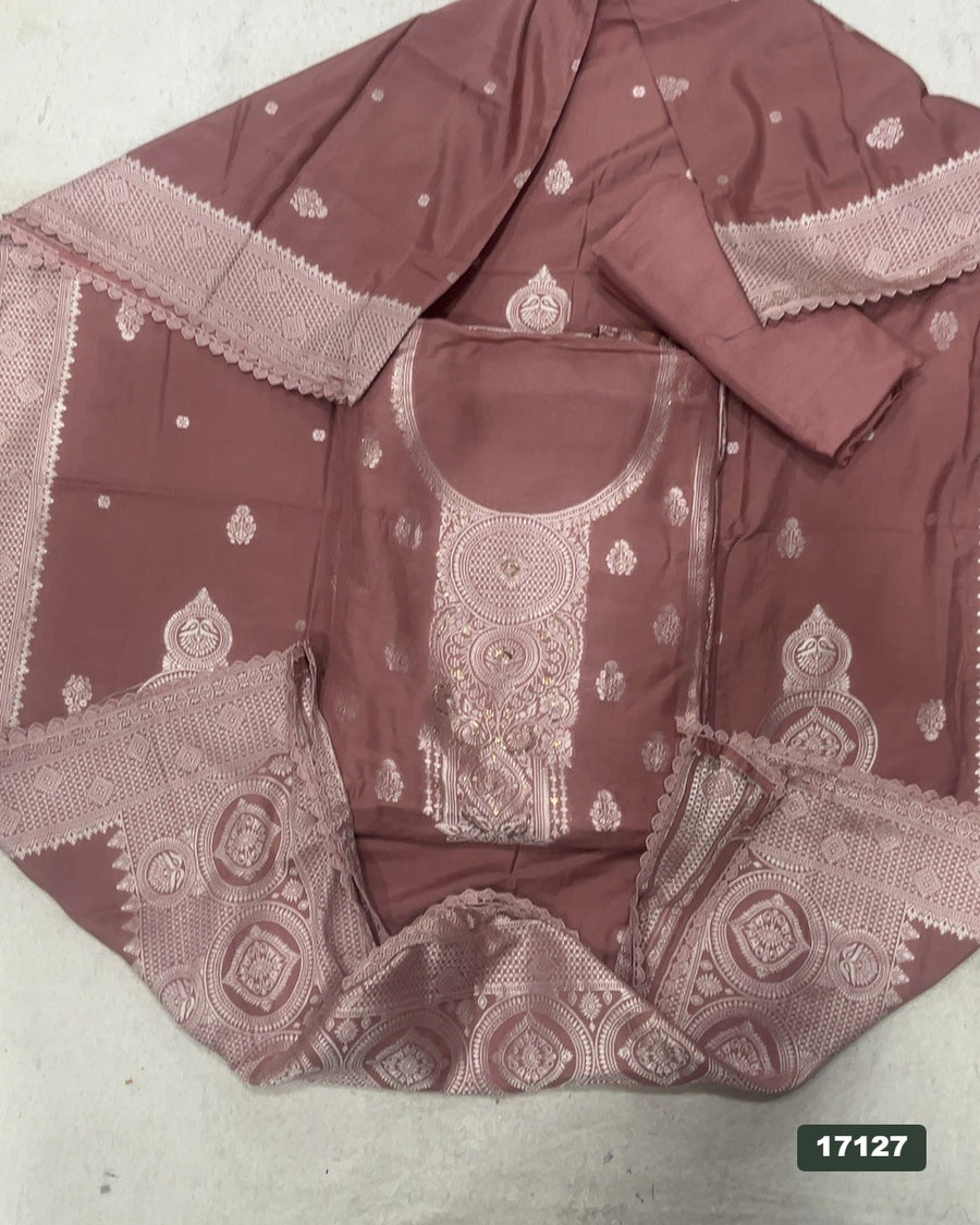 Banarsi Silk Embroidery Suit Set