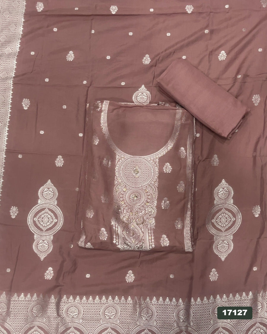 Banarsi Silk Embroidery Suit Set
