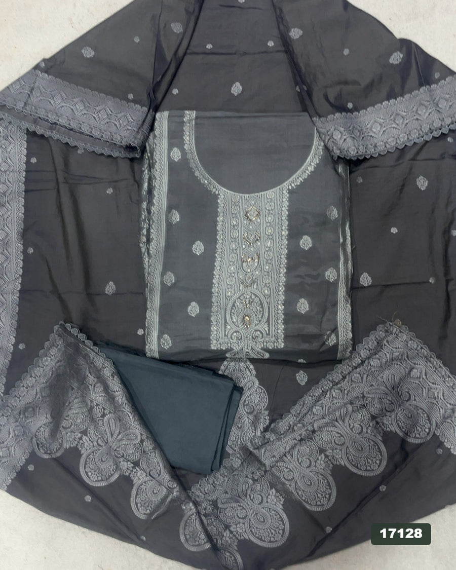 Banarsi Silk Embroidery Suit Set