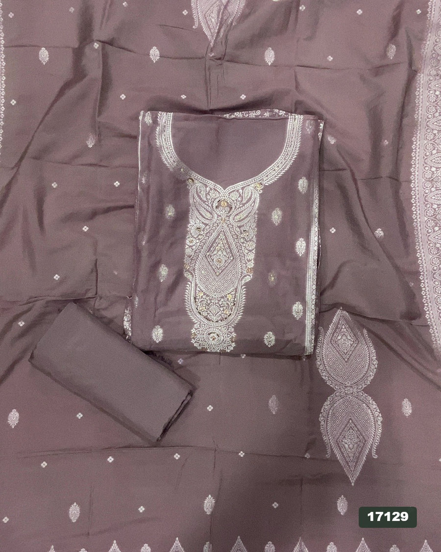 Banarsi Silk Embroidery Suit Set