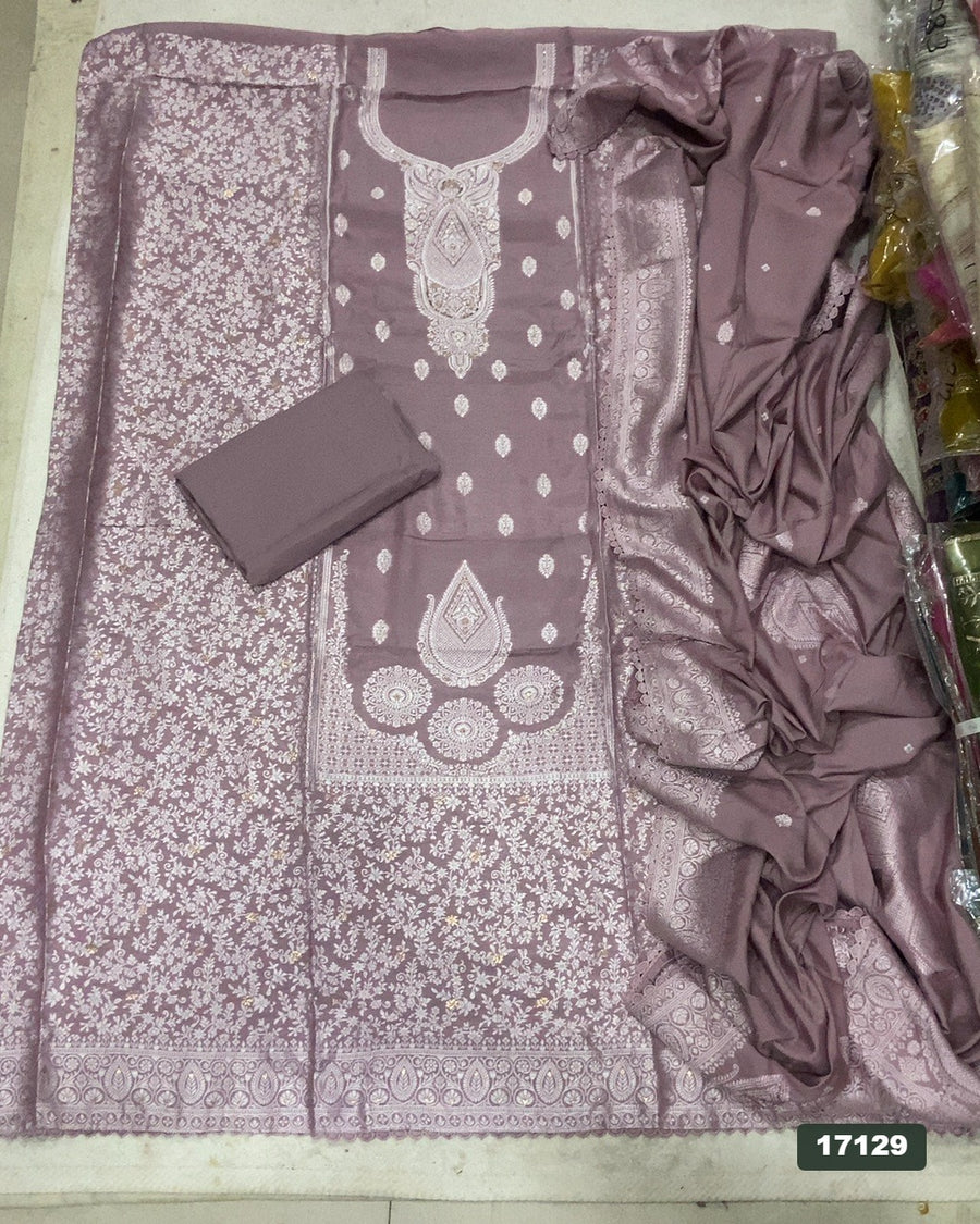 Banarsi Silk Embroidery Suit Set