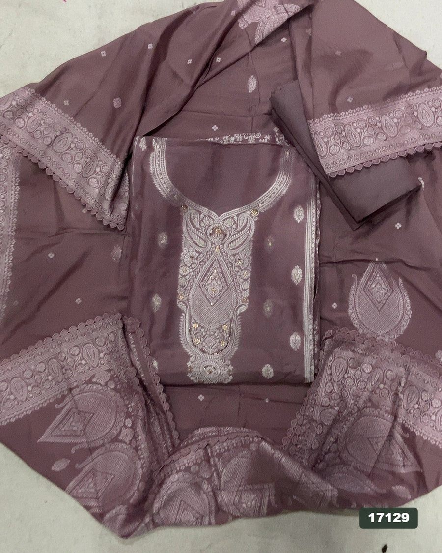 Banarsi Silk Embroidery Suit Set