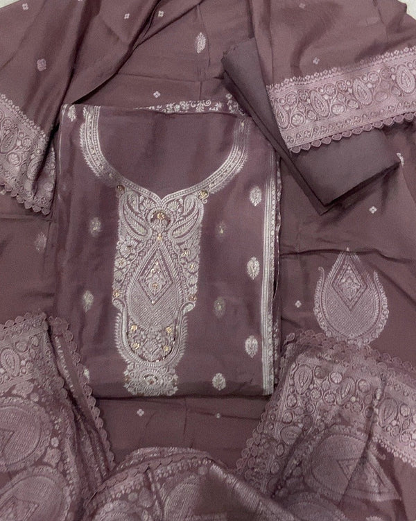 Banarsi Silk Embroidery Suit Set
