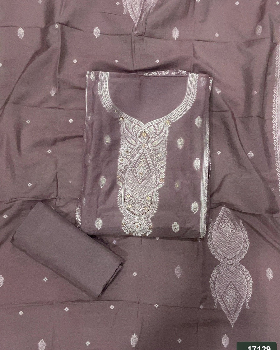 Banarsi Silk Embroidery Suit Set