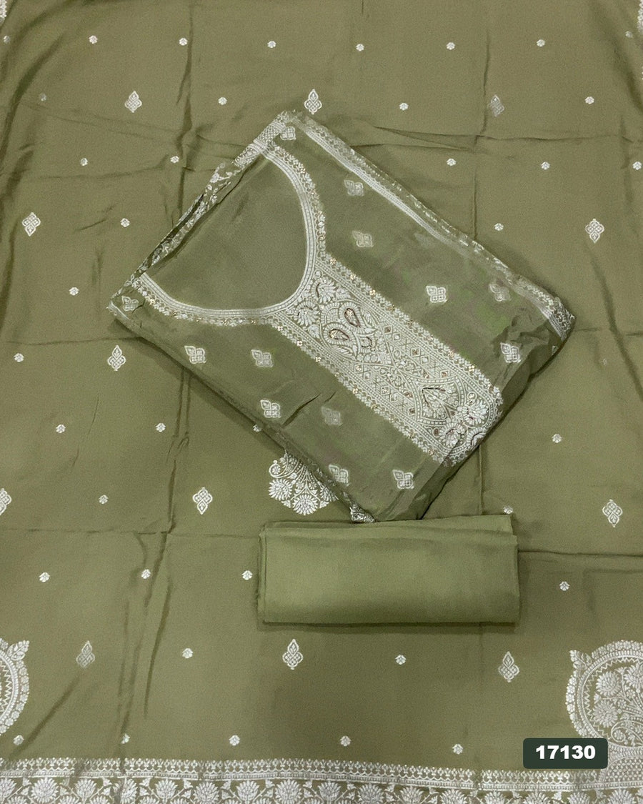 Banarsi Silk Embroidery Suit Set