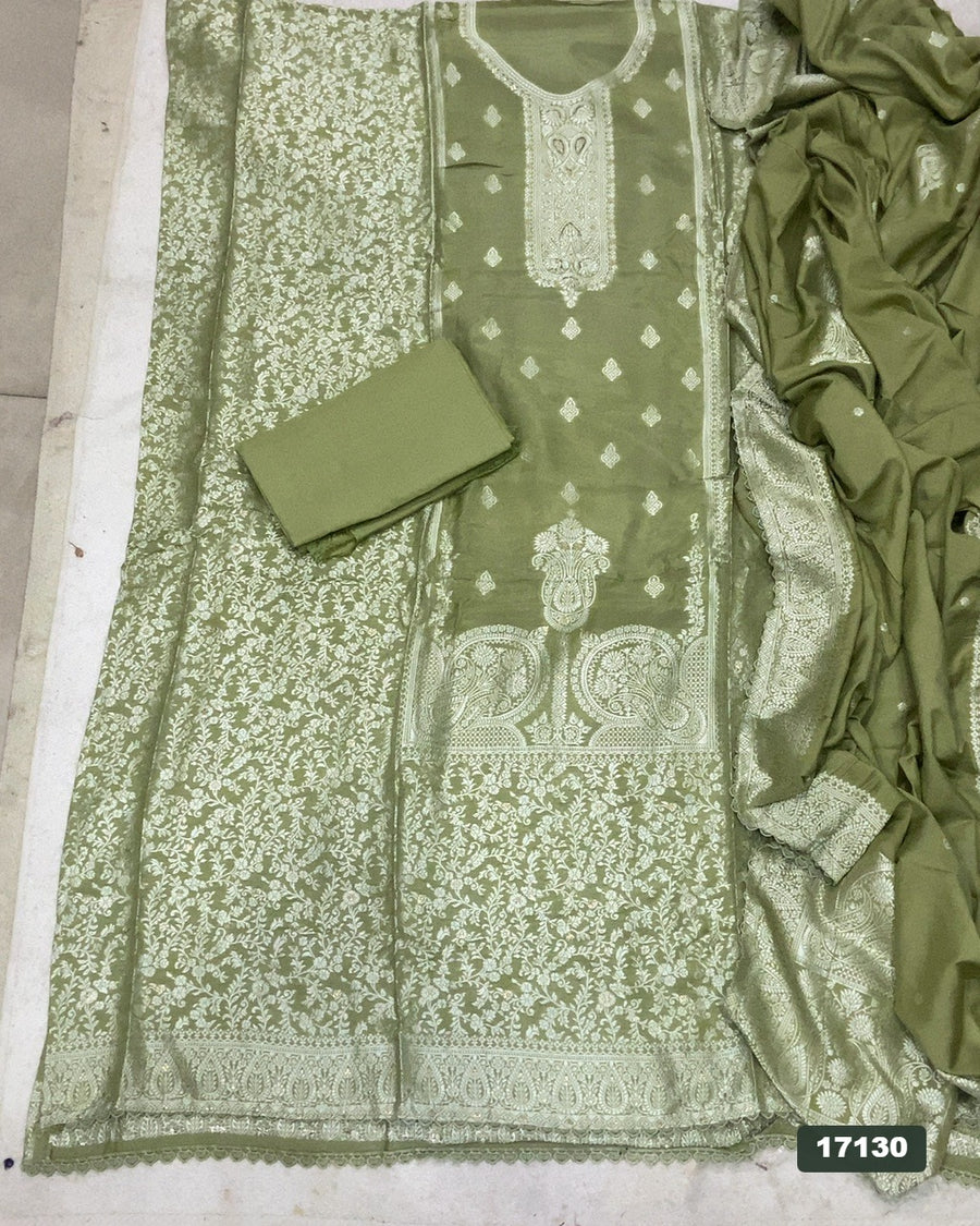 Banarsi Silk Embroidery Suit Set