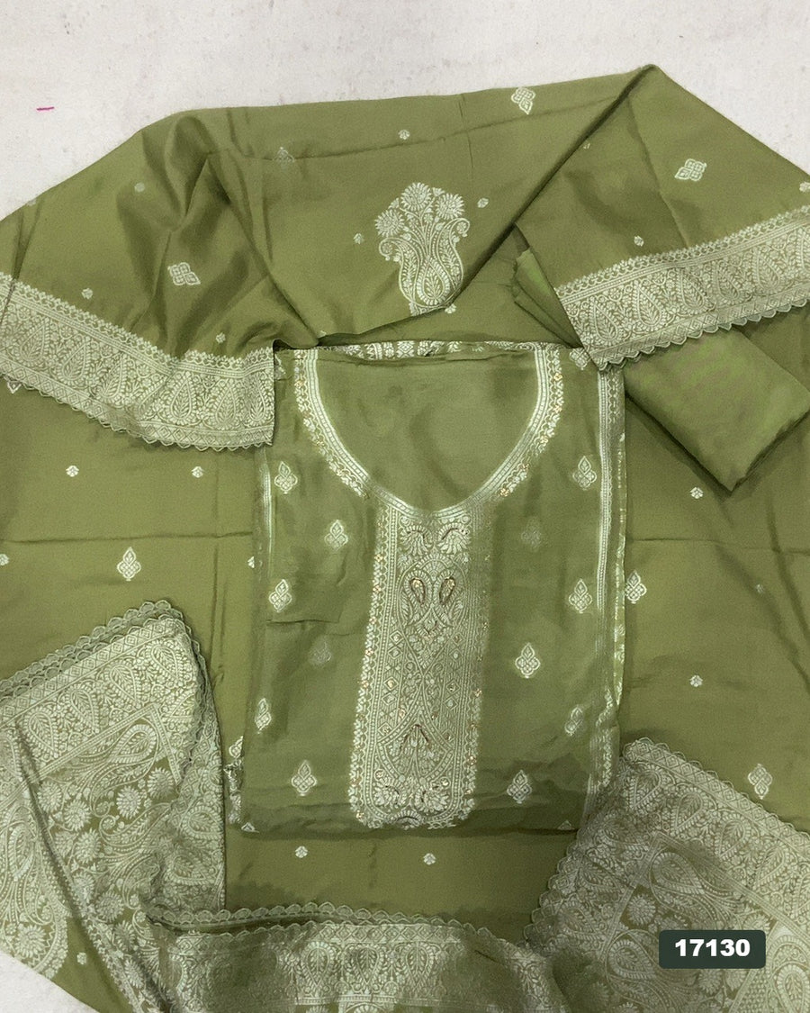 Banarsi Silk Embroidery Suit Set