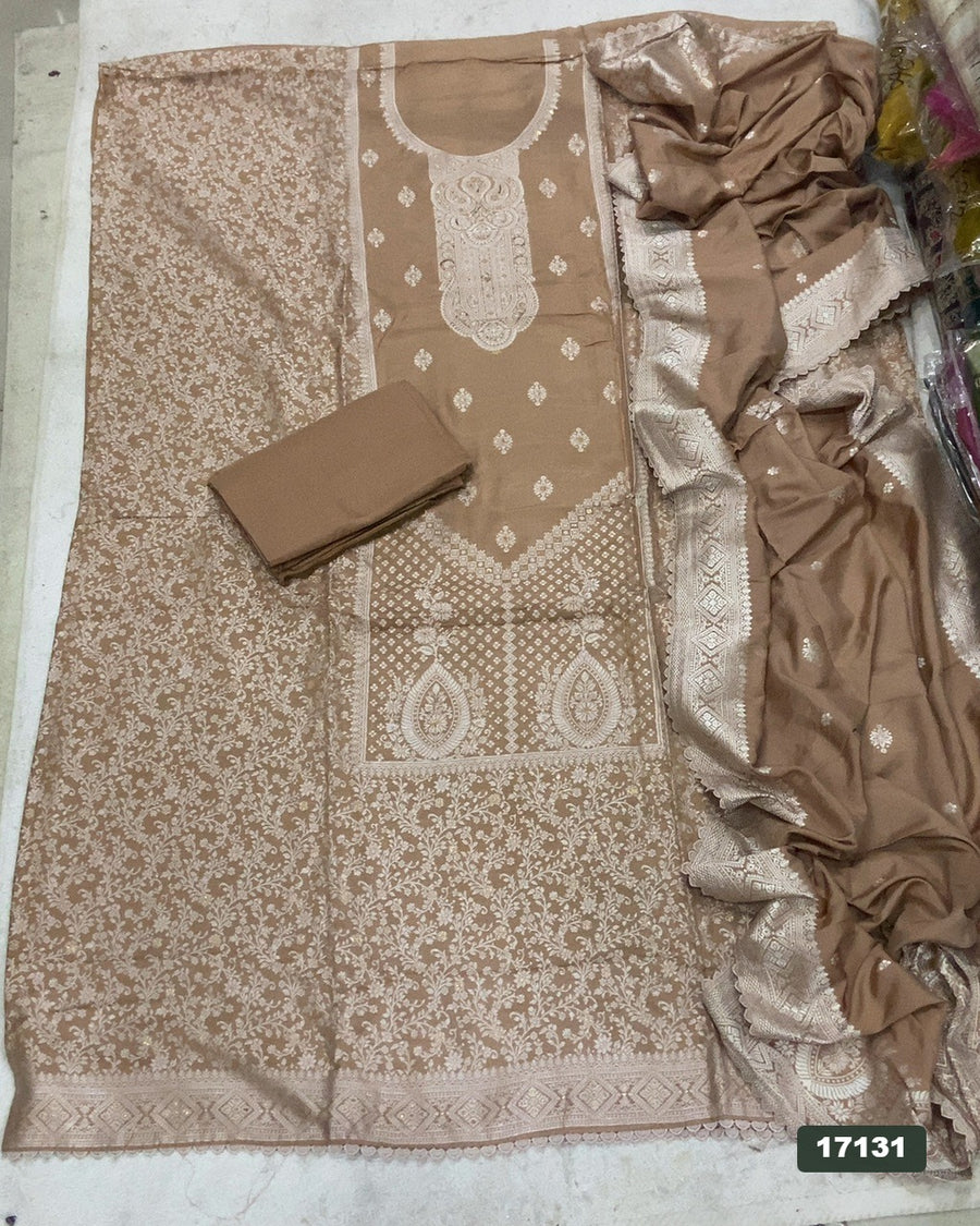 Banarsi Silk Embroidery Suit Set