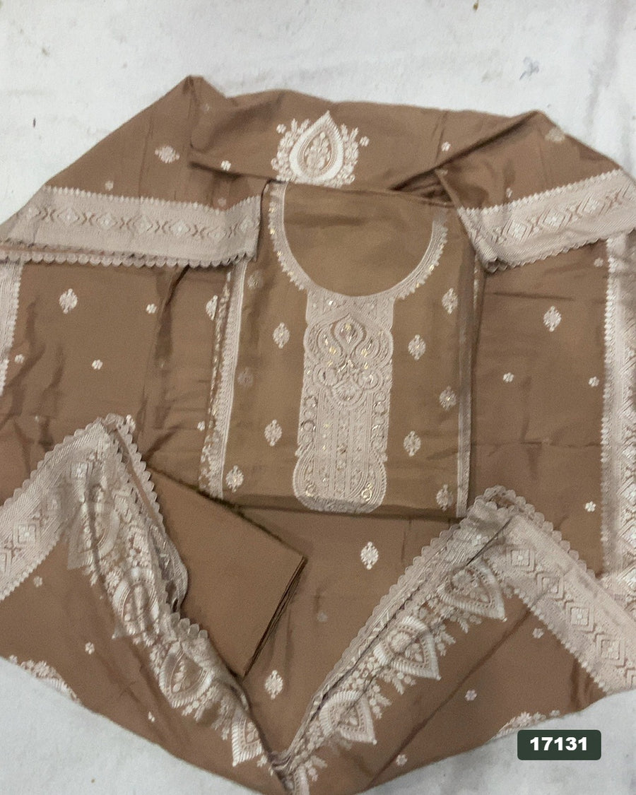 Banarsi Silk Embroidery Suit Set