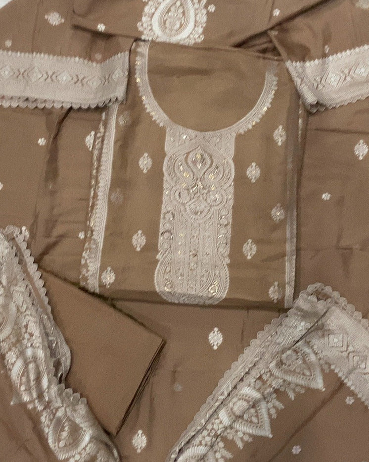 Banarsi Silk Embroidery Suit Set