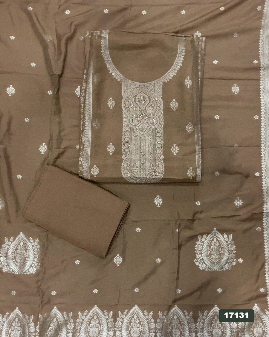 Banarsi Silk Embroidery Suit Set