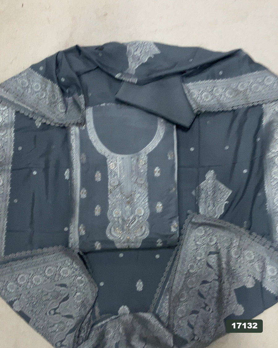 Banarsi Silk Embroidery Suit Set