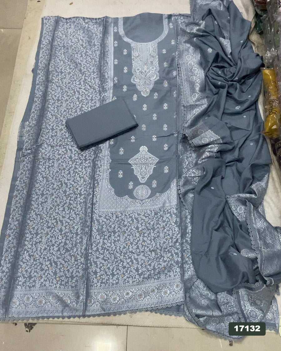 Banarsi Silk Embroidery Suit Set