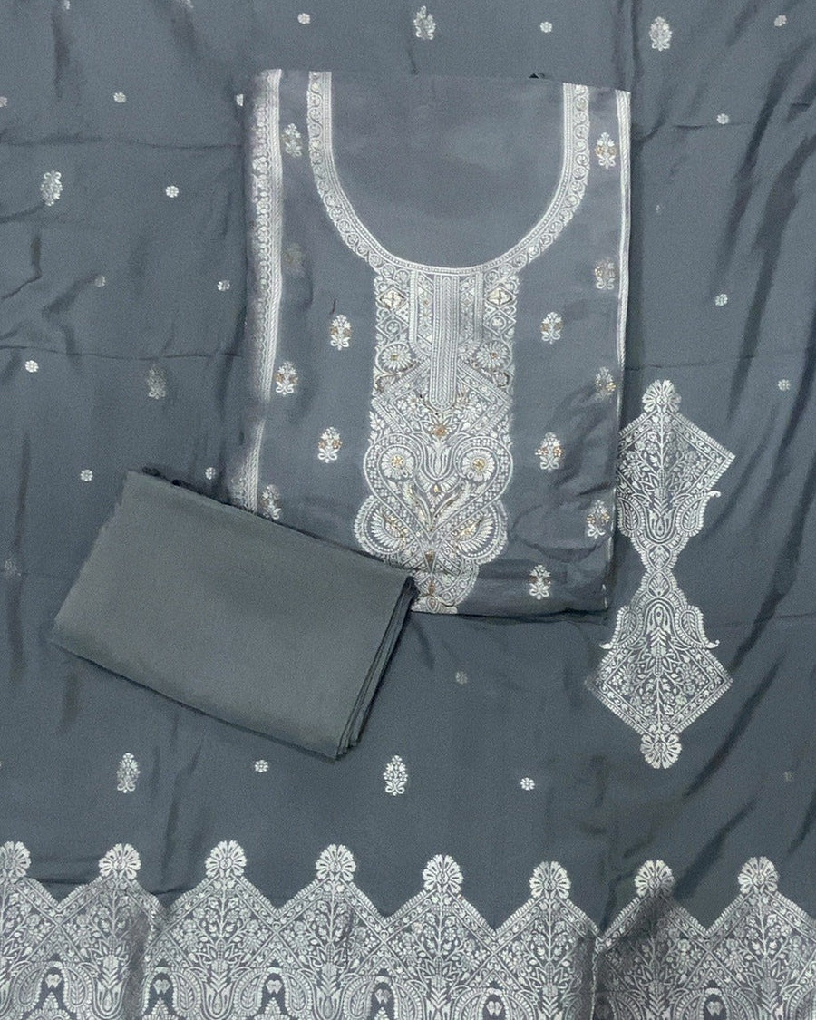 Banarsi Silk Embroidery Suit Set