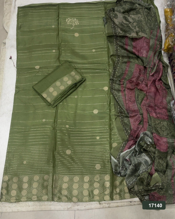 Pure Bamberg Muslin Silk Embroidery Suit Set
