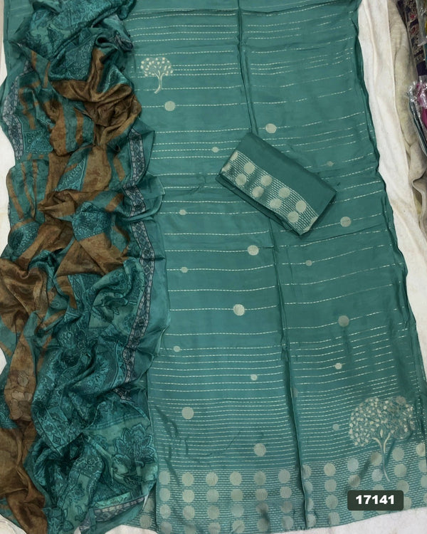 Banarsi Silk Silk Embroidery Suit Set
