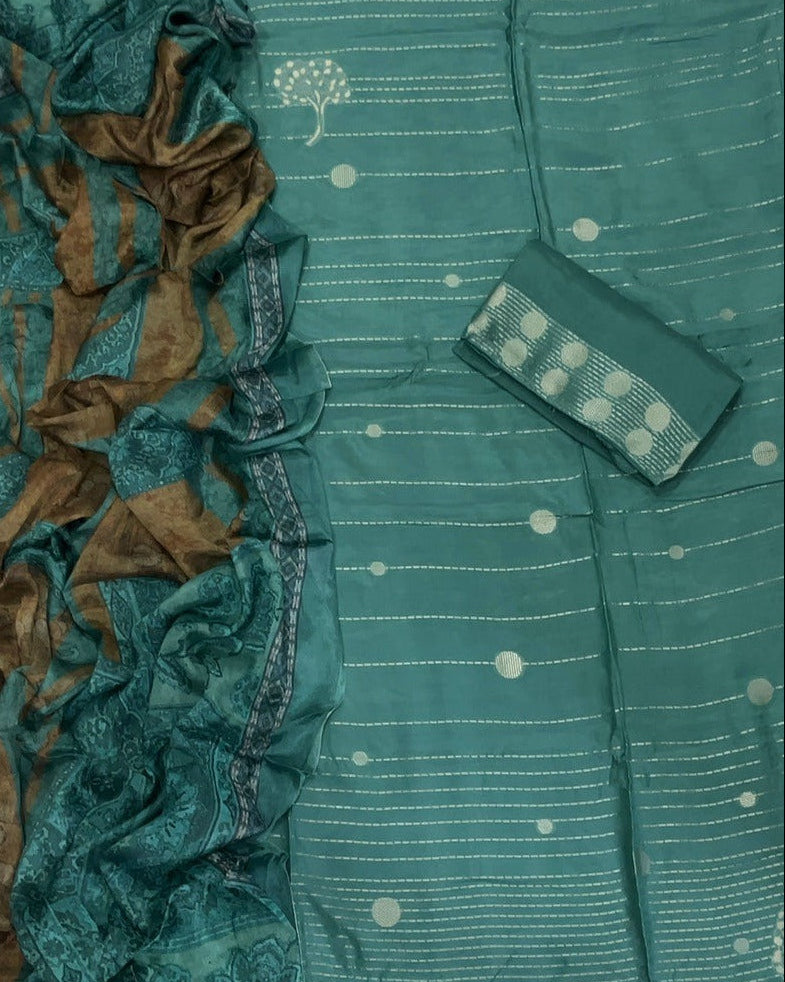Banarsi Silk Silk Embroidery Suit Set