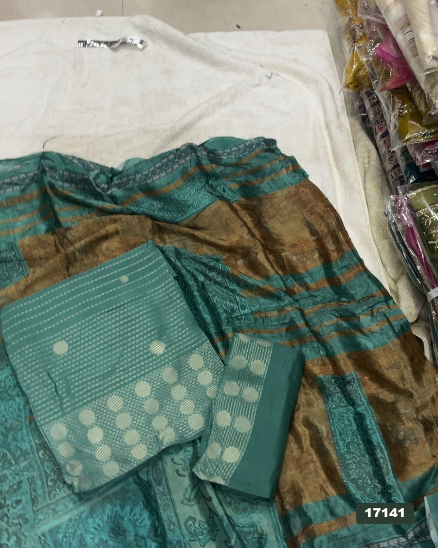 Banarsi Silk Silk Embroidery Suit Set