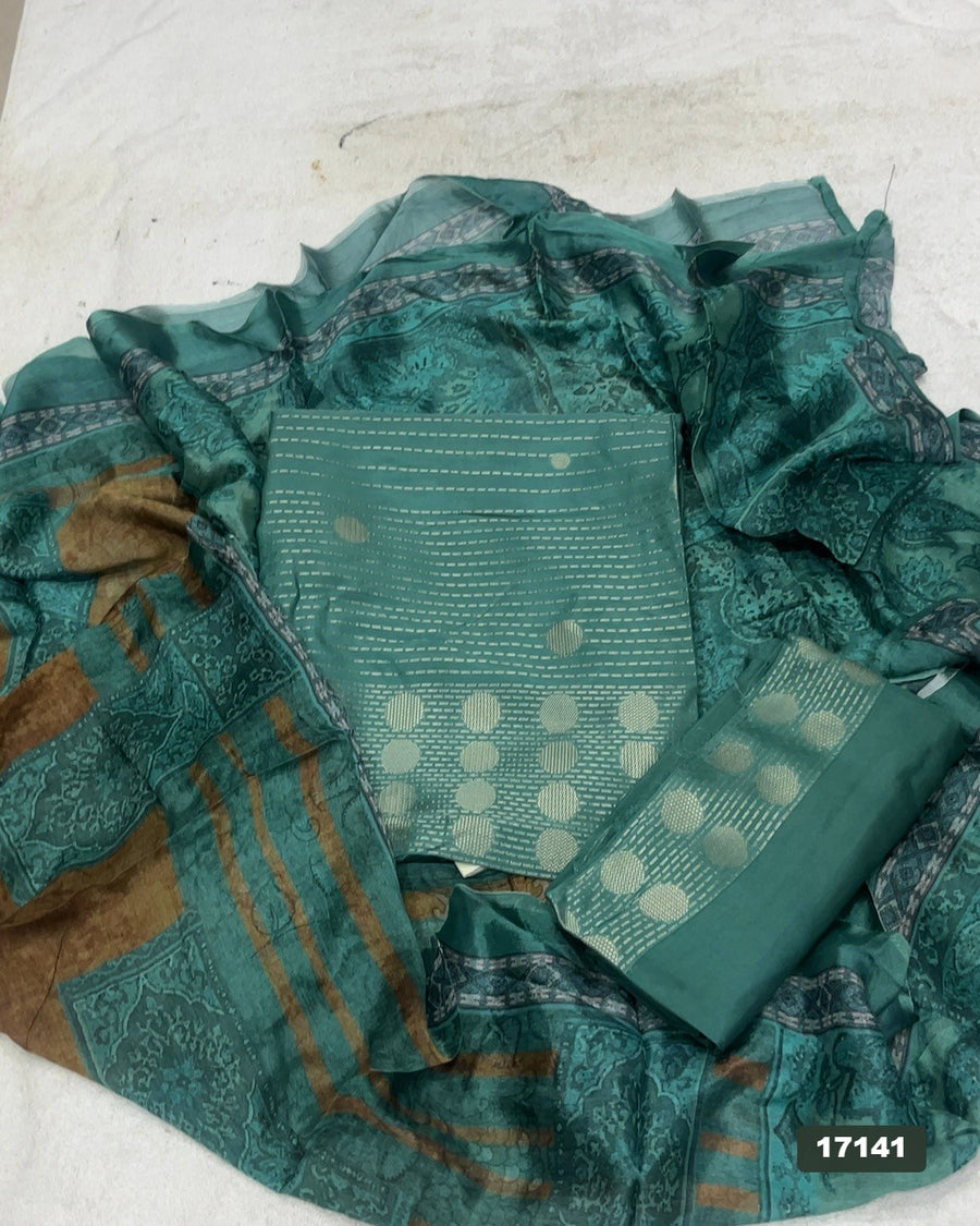 Banarsi Silk Silk Embroidery Suit Set