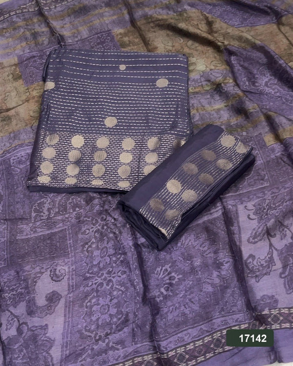 Pure Bamberg Muslin Silk Embroidery Suit Set