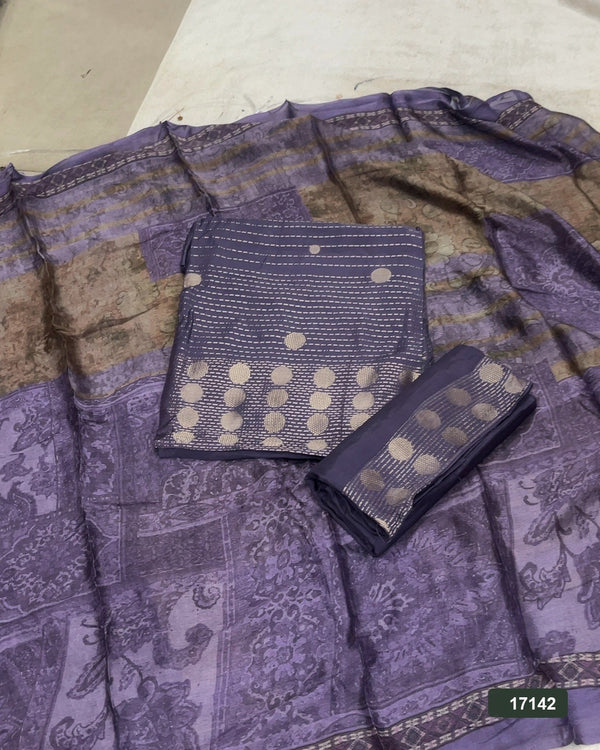 Pure Bamberg Muslin Silk Embroidery Suit Set