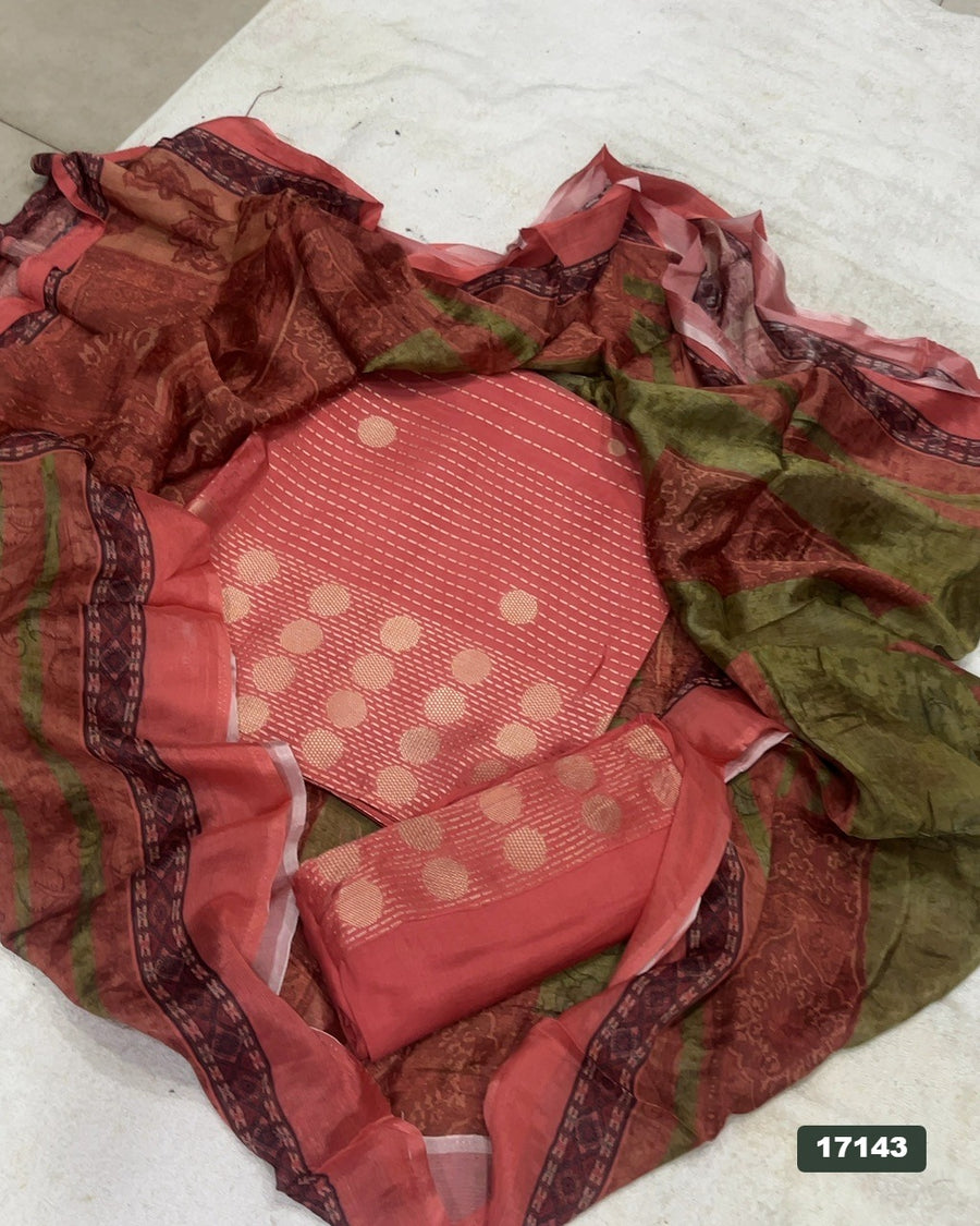 Pure Bamberg Muslin Silk Embroidery Suit Set