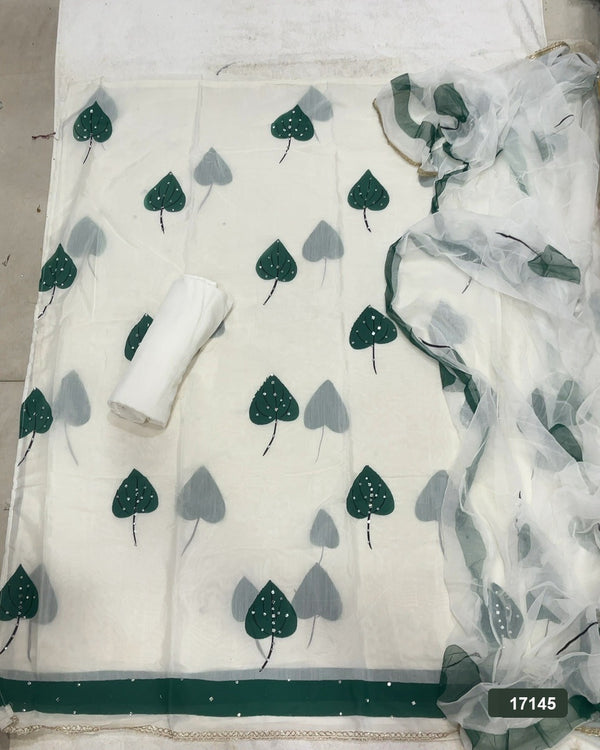 Crush Silk Embroidery Suit Set