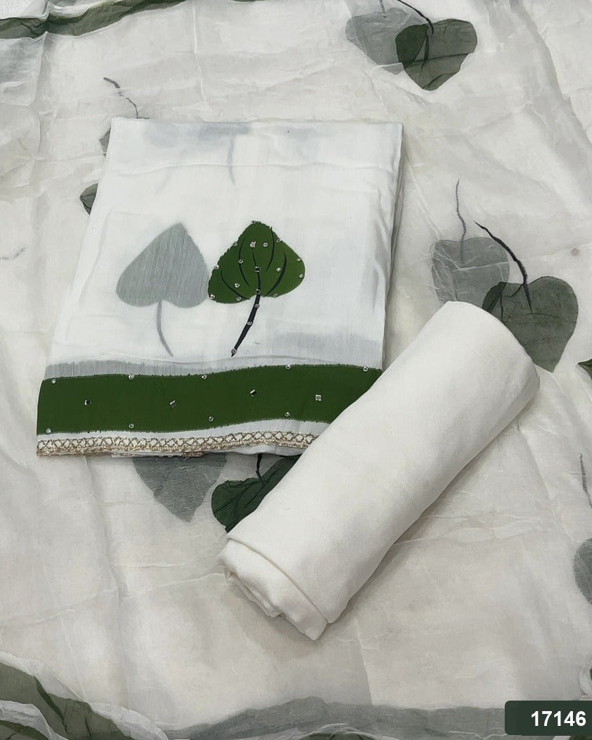 Crush Silk Embroidery Suit Set
