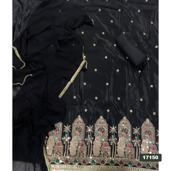 Glass Organza Silk Embroidery Suit Set