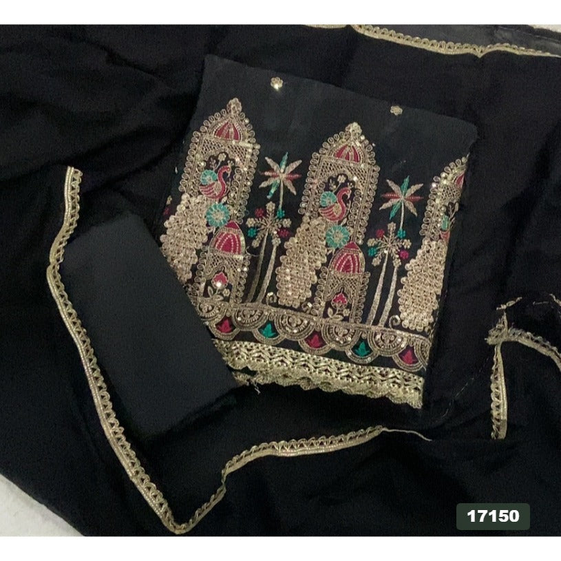 Glass Organza Silk Embroidery Suit Set