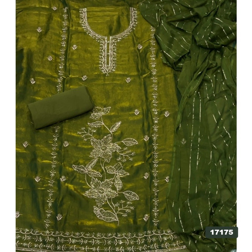 Silk Embroidery Suit Set