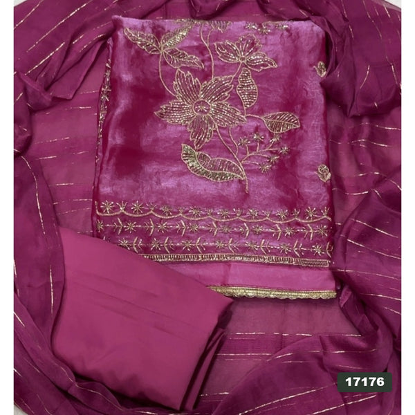 Silk Embroidery Suit Set