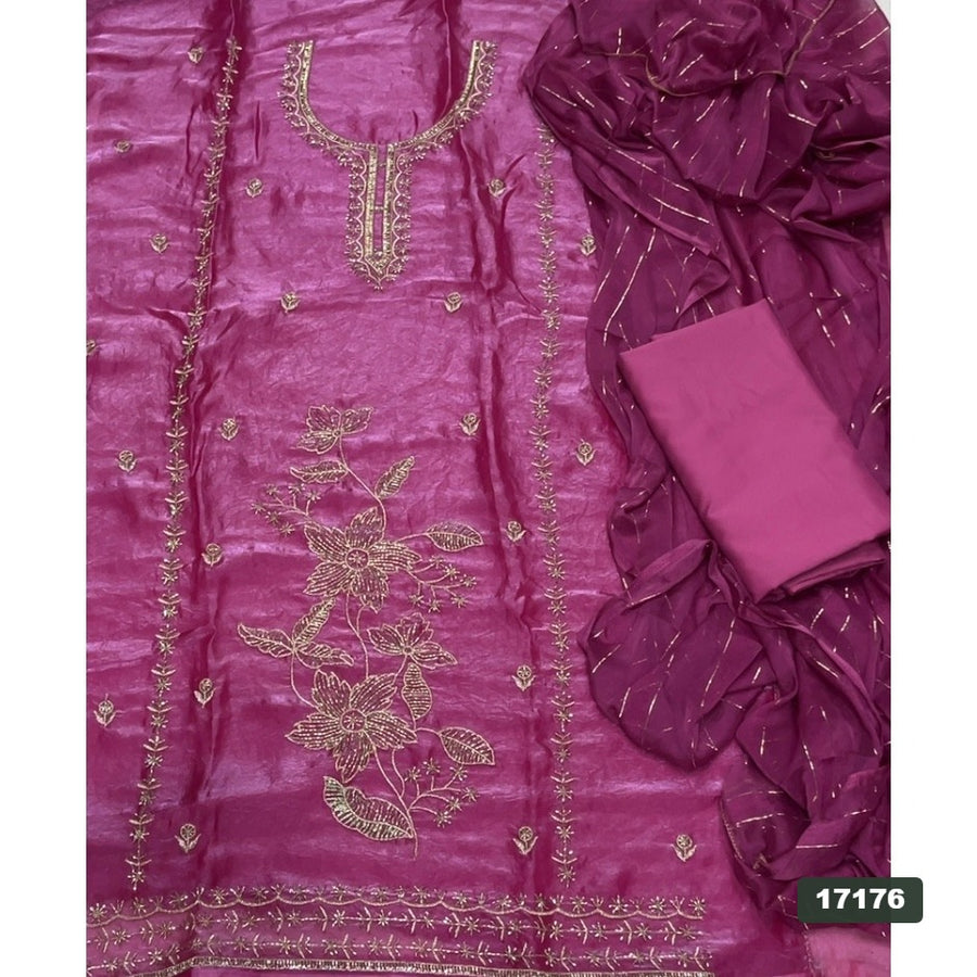 Silk Embroidery Suit Set