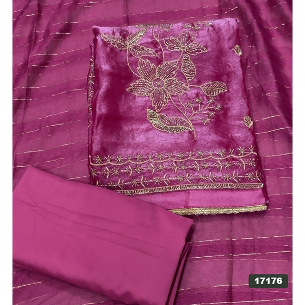 Silk Embroidery Suit Set