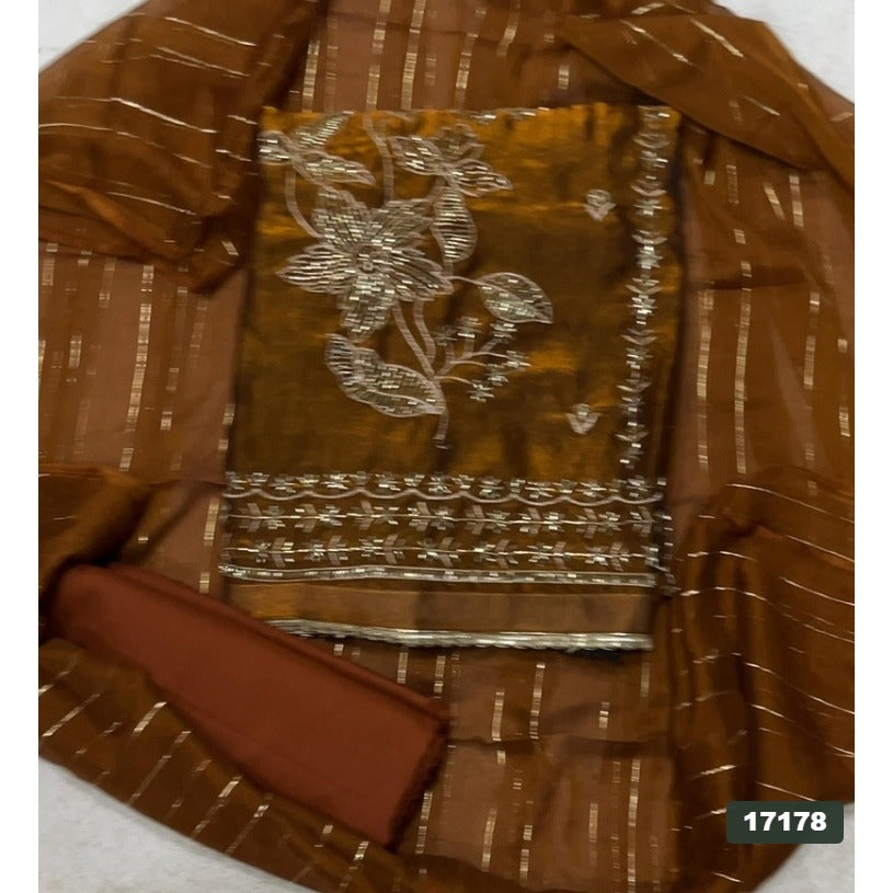 Silk Embroidery Suit Set