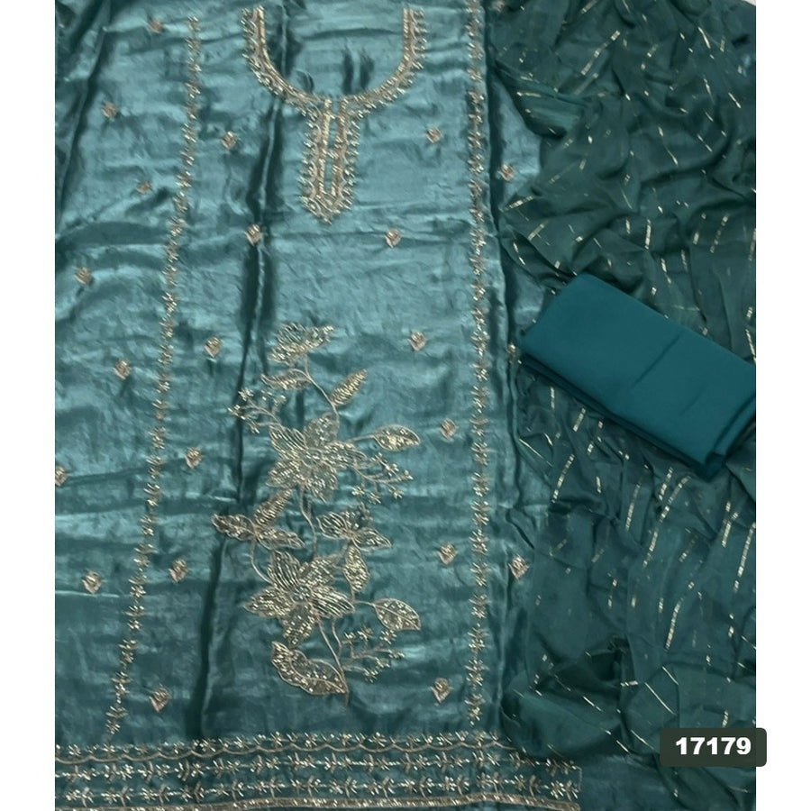 Silk Embroidery Suit Set