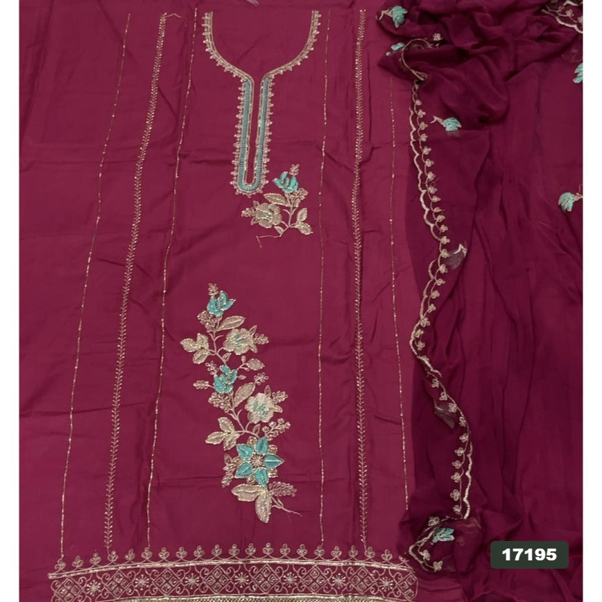 Jaam Silk Embroidery Suit Set