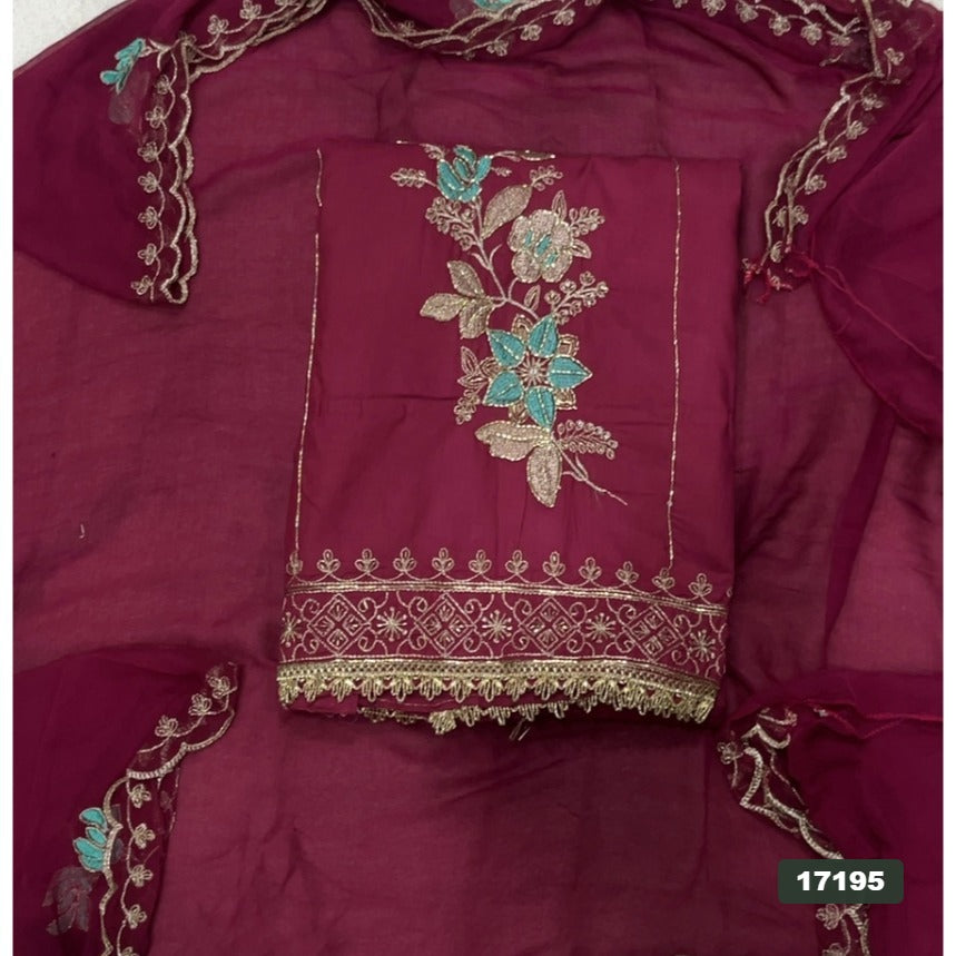 Jaam Silk Embroidery Suit Set