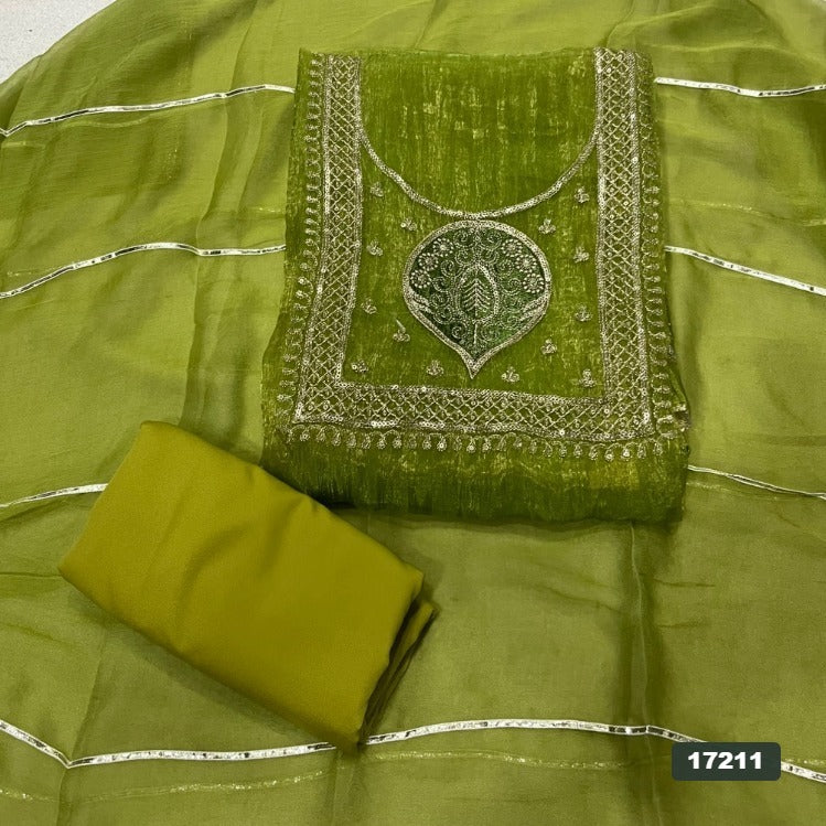 Silk Embroidery Suit Set